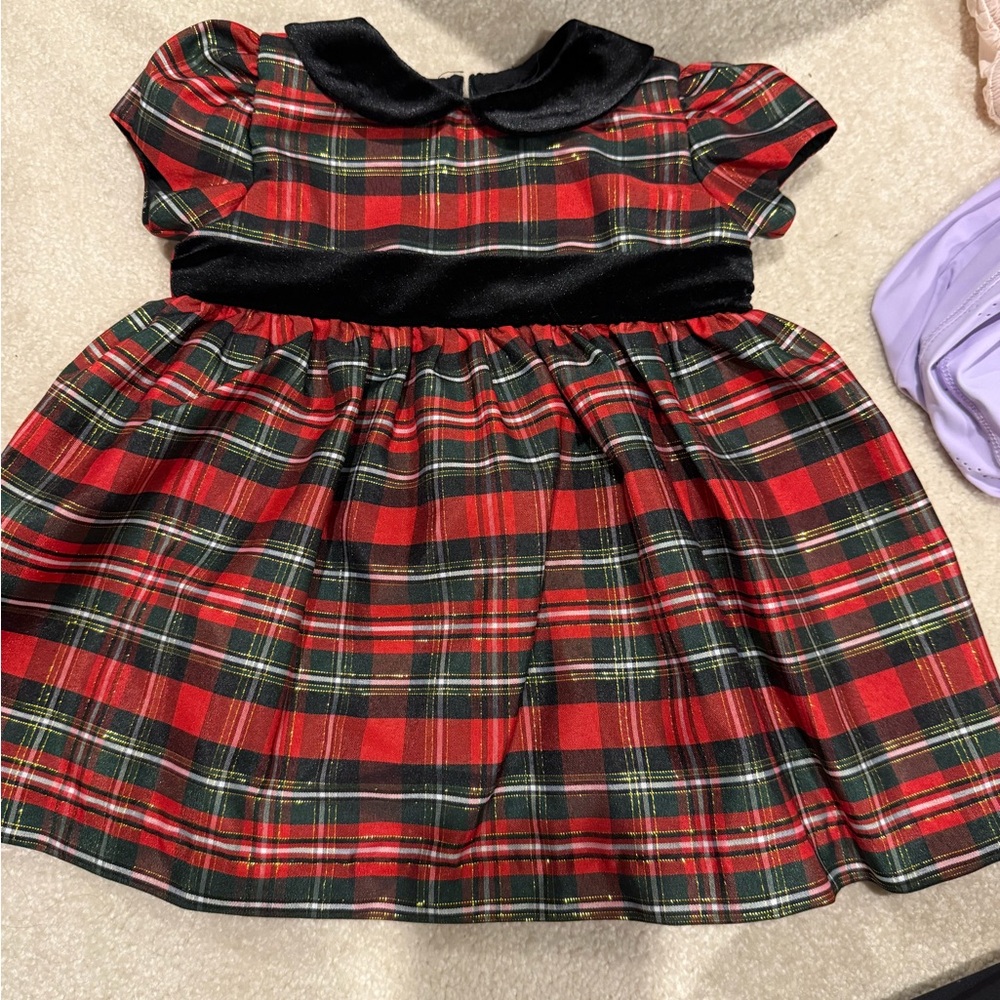 NWOT Jayne Copeland Red and Green Plaid Dress